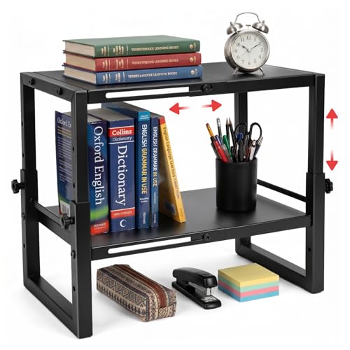 Locker Organizer Shelf, Adjustable Width and Height, Stackable Metal Locker Shelf,Locker Organizer Shelves Ideal for School, Office,Gym Lockers