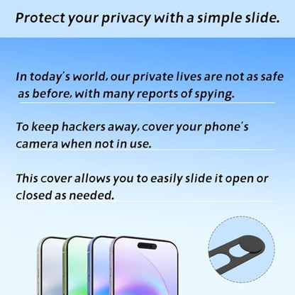 Front Camera Cover,Camera Covers Compatible with iPhone 17/17 Air / 17 Pro/ 17 Pro Max,Privacy Protection Slide, 2 Pack-Black - color: Black