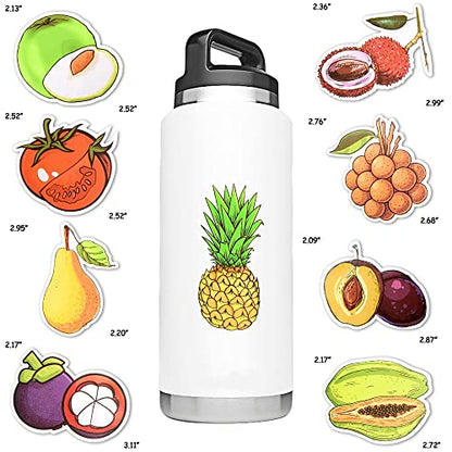 Fruit Stickers 50Pcs Tropical Fruit Aesthetic Waterproof Vinyl Stickers for Water Bottles, Laptop, Party Favors, Classroom Rewards & Gift Pack - style: Fruit Stickers