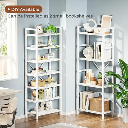 SUPERJARE Triple Bookshelf, Bookcase with 11 Open Display Shelves, Wide Book Shelf Book Case for Home & Office, 4 Tier, White - color: White, size: 4 Tier