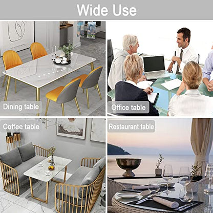 Extremely Soft Glass Table Top Bumper, Anti Slide and Scratch for Glass Table, Transparent Non-Adhesive Rubber Pads for Glass Table Top Spacer. to Avoid The Movement of Glass (Round & Square, 20 PCS)