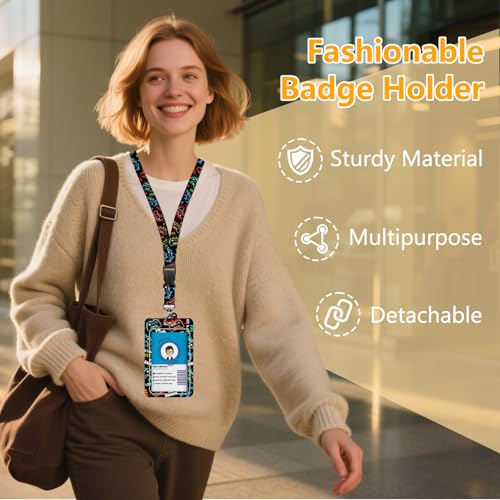 Game Console for ID Badge Holder, Game Console ID Badge Holder with Heavy-Duty Retractable Reel Clip, Gift for Teacher Nurse Adult - color: Game-black
