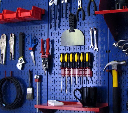 Wall Control 30-P-3232BU Blue Metal Pegboard Pack - color: Blue