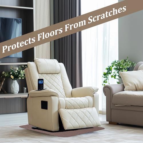 Recliner Pads for Hardwood Floors, Under Recliner Mat Floor Protectors Furniture Pads to Keep Furniture from Sliding Swivel Chairs Recliner mats for Hardwood Floors Non Slip Furniture Pads - size: Sq-Brown-30"x30"