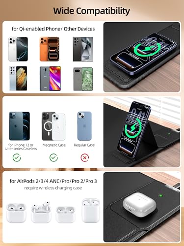 Mouse Pad with Magnetic Wireless Charger & Adjustable Phone Stand, 31.5"x15.8" Extended Desk Mat, Waterproof Ultra-Smooth Keyboard Pad, Non-Slip Base, Black - color: Black-31.5"x15.8"-Magnetic Stand-Right