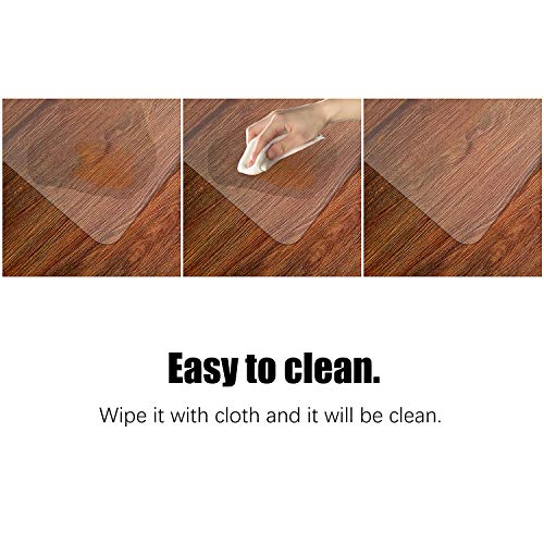 Azadx Clear Office Chair Mat 36'' X 48'', Durable Desk Chair Mat for Hardwood Floor, Heavy Duty Plastic Office Floor Mat Under Rolling Chairs for Easy Glide and Protection (36" X 48" with Lip) - size: 36" X 48" with Lip