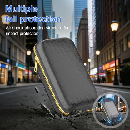 Electronics Travel Organizer, Hard Case Explosion-Proof Cables Carry Box | Fireproof Zipper, Compatible with Hard Drive, Fireproof Portable Safe Storage for Power Bank, Phone, Charger, Cord , Black