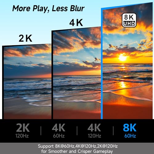 8K 90 Degree HDMI 2.1 Adapter 4 Pack, (Up and Down) Right Angle HDMI Male to Female HDMI L-Shaped Connector Extender Support 8K@60Hz,4K@120Hz for Google Chrome Cast, Roku Stick, Wall TV, Laptop and PC - color: (Up & Down) 90 Degree HDMI Male to Female, si