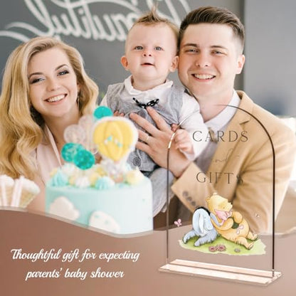 Cute Bear Baby Shower Sign Decor Arch Acrylic 5x7 Inch Sign 03 | Cute Bear Centerpieces Baby Shower & Event Gift Stations Dessert Table Decor : Home & Kitchen