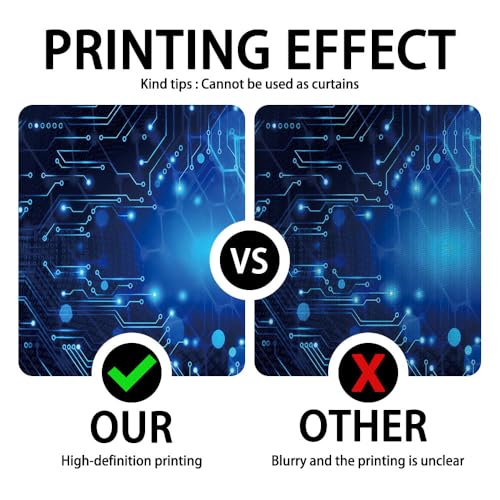 10x8FT Blue Glow Circuit Board Photo Backdrop Tech Theme Sequin Glitter Photography Background Digital Innovation Electronics Event Party Banner Decoration Supplies Polyester - size: 10x8FT
