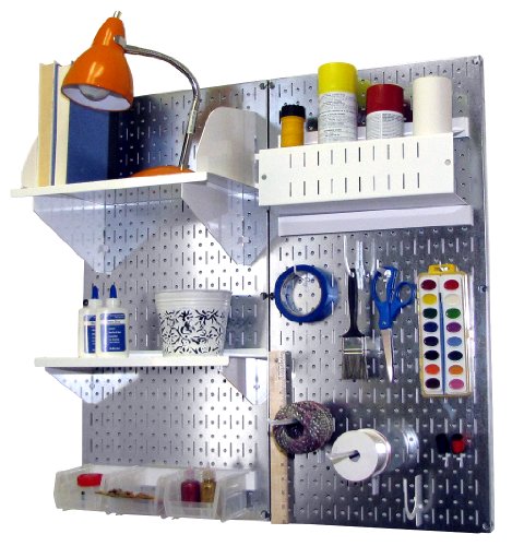 Wall Control 30-P-3232GV Galvanized Steel Pegboard Pack - color: Galvanized