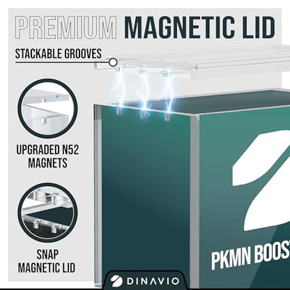 Dinavio Crafthouse One Piece Booster Box Acrylic Display Case Stackable - UV Protection with N52 Strong Magnets - Clear TCG Protector - Compatible with English One Piece OP-04 to OP-16 Booster Box - size: Fits English OP-04 to OP-14