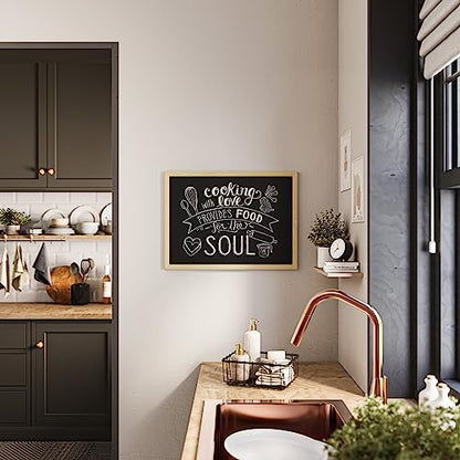 U Brands Chalkboard, 18" x 24" Inches, Light Birch Wood Frame (310U00-01) - style: Chalkboard