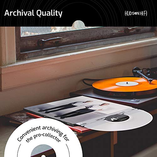 Hudson Hi-Fi Anti-Static Vinyl Record Sleeves - Durable Clear Disc Sleeves- Protect Your LP Albums from Scratches, Dust & Dirt - Acid-Free Rice Paper Disc Covers, 100x Inner Sleeves - size: 100 Inner Sleeves