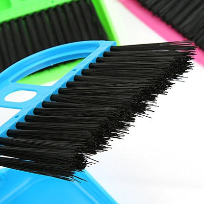 Pet Cage Broom Brush Dustpan Set - Small Cat Litter Sweeper for Pet Cage Clean and Car Keyboard Brush (Blue) - color: Blue