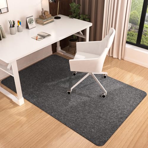 Placoot Office Chair Mat for Hardwood Floor, 55"x35" Computer Chair Rug,Under Desk Mat, Large Anti-Slip Floor Protector for Home Office - color: 1-pack Dark Grey, size: 55" x 35"
