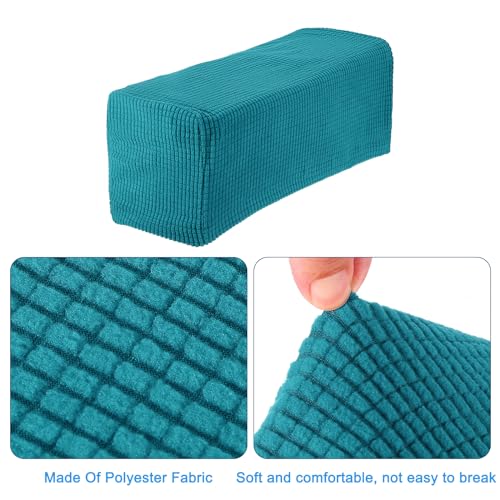 uxcell 2pcs Stretch Armrest Covers for Chairs/Sofas, Couch Arm Covers with Twist Pin, Furniture Protector Slipcovers Blue - color: Blue
