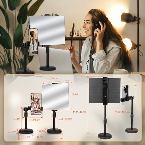 WICBRO Desktop Phone Rear Camera Selfie Stand Set, Under The Premise of Ensuring That The Phone Screen can be Seen, Use Rear Camera to Record The Front,Perfect for Selfie & TikTok & Live Streaming