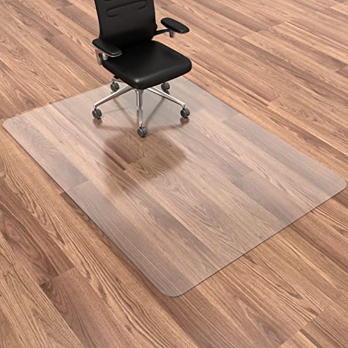 Office Chair Mat, 60"x 46" Office Chair Mat for Hardwood Floor, Floor Mat for Office Chair, Clear Desk Chair Floor Mat for Computer Desk - color: Clear, size: 46" x 60" Rectangular