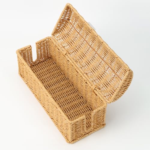 Handwoven Rattan Cable Management Box - Box to Hide Cords and Power Strip, Treasure-Box Dome-Top, Metal Baked Enamel Skeleton, Decorative Home Organizer