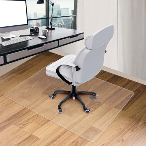 Clear Chair Mat for Hardwood Floors 36"x48" - Office Desk Chair Mat Protector Easy Glide for Rolling Chairs, Heavy Duty Home & Computer Use - size: 48"x36"