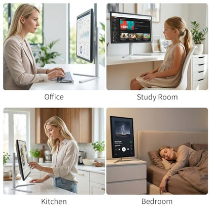 Aluminum Monitor Stand with Spring-Adjustable Height, Vesa Mount with Full Tilt, Swivel & Rotation, Only for 7.7-11LB Monitor Weight Range - size: Only for 7.7-11LB Monitor