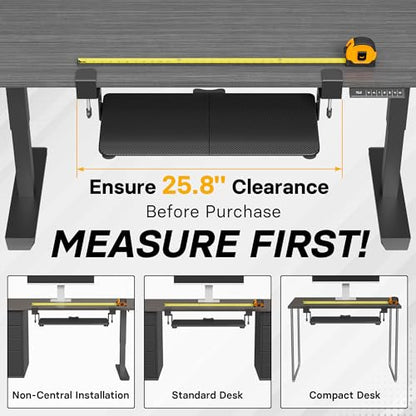 BONTEC KMT01-PJ Under Desk Keyboard Tray, Pull-Out Keyboard & Mouse Platform with C-Clamp, 20 x 11.8 in Space-Saving Ergonomic Slide-Out Drawer, Black Carbon Fiber - color: Black Carbon Fiber, size: 20" x 11.8"