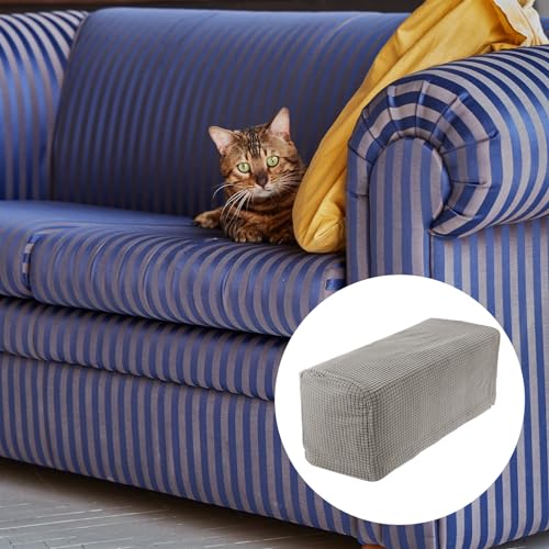 uxcell 2pcs Stretch Armrest Covers for Chairs/Sofas, Couch Arm Covers with Twist Pin, Furniture Protector Slipcovers Taupe - color: Taupe