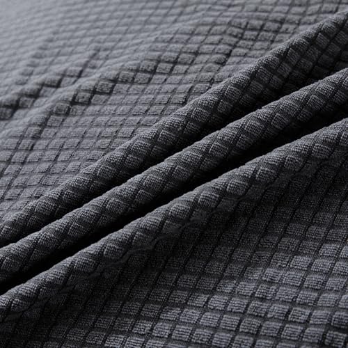 HAPPYDOG 4 Pcs Office Chair Covers Set Stretchable Protective Rotating Computer Chair Seat Covers with Armrest Covers (Dark Grey) - color: Dark Grey