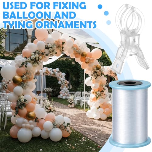 Vicenpal Balloon Arch Decor Kit with Tools for Creating Garland Backdrops Includes Balloon Arch Clips, Fishing Line, Strips, Adhesive Glue, Hooks Accessories for Birthday Wedding Baby Shower Party