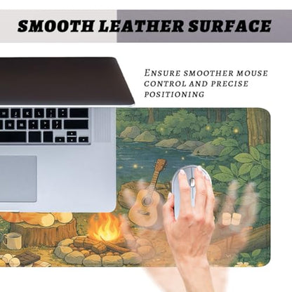 Cute Cat Gaming Mouse Pad Cozy Camping XL Mouse Pad Large Mousepad Extended Laptop Keyboard Mat Gaming Desk Pad Mouse Mat Office Computer Keyboard Laptop 31.5"x11.8" - color: Cute Cat, size: 31.5L x 11.8W inches