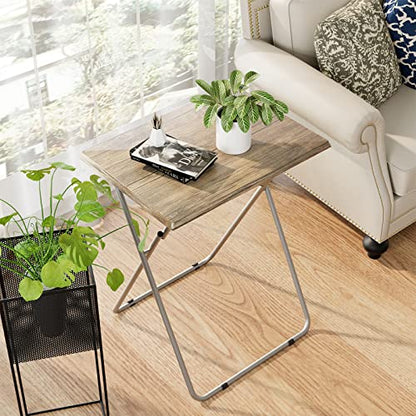 Garden 4 you TV Tray Table TV Dinner Tray with Sturdy MDF Set of 2,Eating Trays for Living Room with No Assembly Required,Small Folding Side Table 15 x 18.9 x 26in (3D,2PCS) - color: 3d, size: 2pcs
