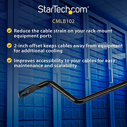 StarTech 10-Pack Lacing Bar with 2in Offset for 19in Rack (CMLB102) - style: 2in offset