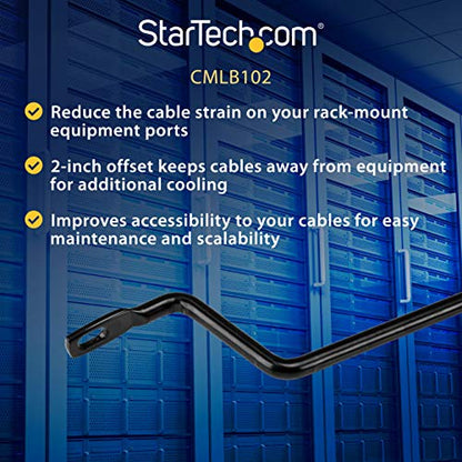 StarTech 10-Pack Lacing Bar with 2in Offset for 19in Rack (CMLB102) - style: 2in offset