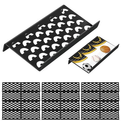 Yalikop 24 Pcs Trading Card Risers for Display Case Acrylic Modular Display Risers for Cardshow Vendor Sport Card Board Game(Semicircle) - style: Semicircle