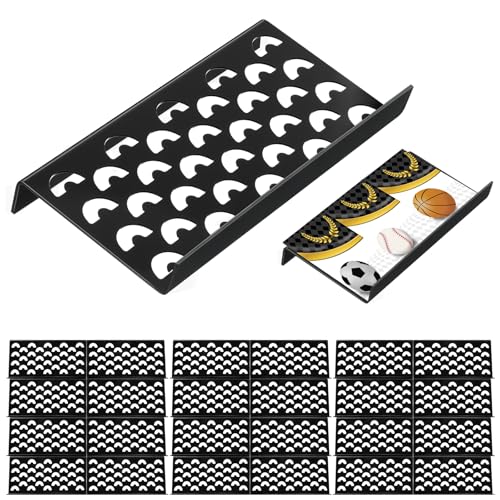 Yalikop 24 Pcs Trading Card Risers for Display Case Acrylic Modular Display Risers for Cardshow Vendor Sport Card Board Game(Semicircle) - style: Semicircle