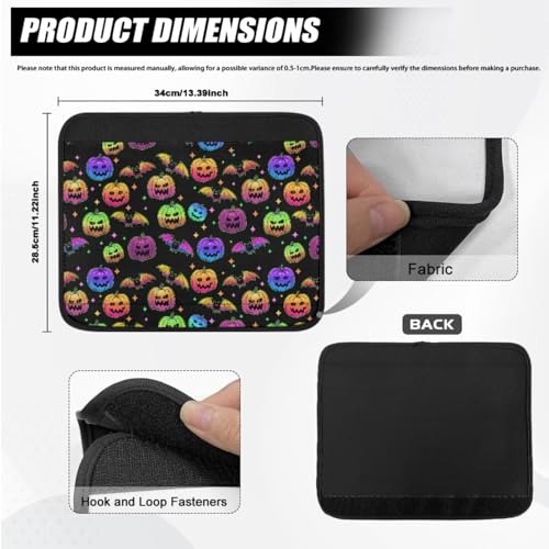 Wheelchair Armrest Pads Colorful Funny Face Pumpkin Wheelchair Accessories Chair Arm Pads Universal for Wheelchair Armrests Halloween Decorations - color: Colorful Funny Face Pumpkin