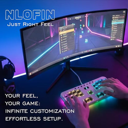 Gaming Keyboard for Music Rhythm Games Customizable Mechanical Keyboard (Yellow) - color: Yellow