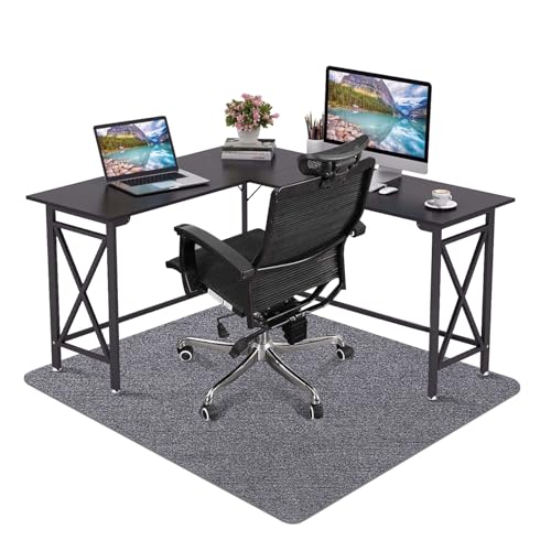 Office Chair Mat - for Hardwood Floors, Large Non-Slip Easy-Clean Floor Protection Blanket (Grey, “60x 48in”). - color: Grey, size: 60×48inch
