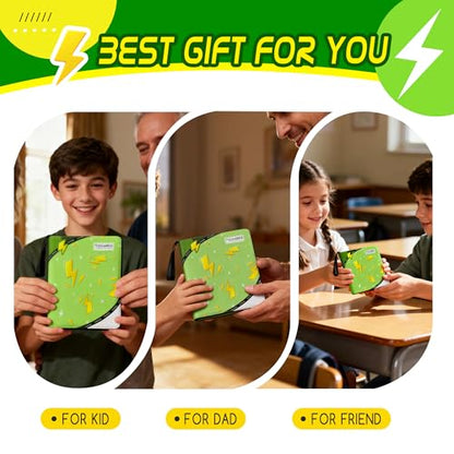 Trading Card Binder 4 Pocket,400 Pocket Card Collection Binder with 50 Removable Sleeves,PU Waterproof Top Card Book,3-Ring Zipper Collectible Trading Card Album for MTG/TCG/Card Holder Gift（Green） - color: Green, size: Small