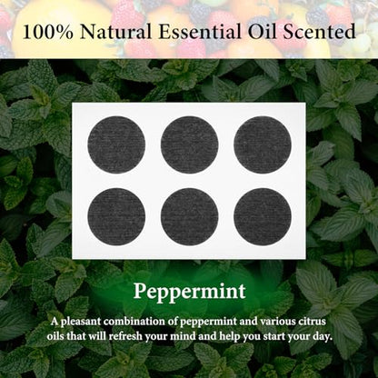 Geekria 60 Pieces Essential Oil Stickers for Headphones, Essential Oil Scented Patch for Gaming, Office, Personal Aroma, Relaxing, Refreshing (Mint Scent)