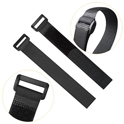 YiwerDer [30 Pack] 8 Inch Hook and Loop Straps Reusable Fastening Cable Strap, Durable Self Adhesive Cable Ties to Keep Your Place from Tangled Messes of Cord - style: 8" x 0.6Inch