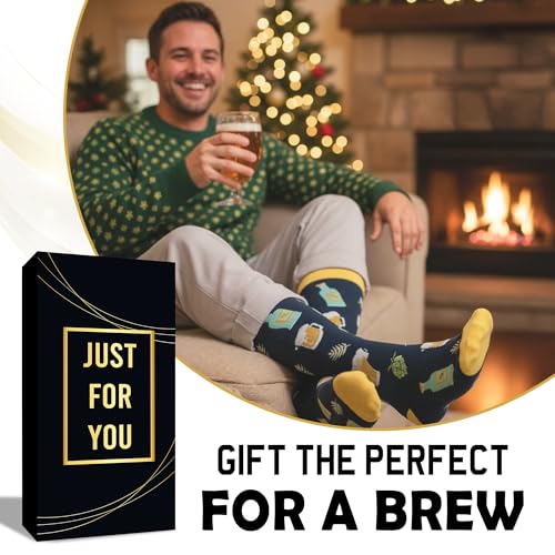 ZAGKOO Funny Socks for Men, Women - Stocking Stuffers for Men - color: Beer