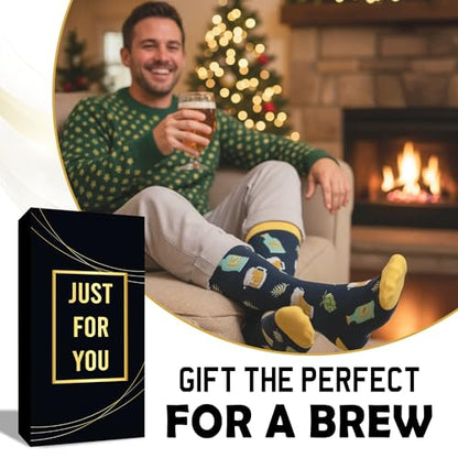 ZAGKOO Funny Socks for Men, Women - Stocking Stuffers for Men - color: Beer