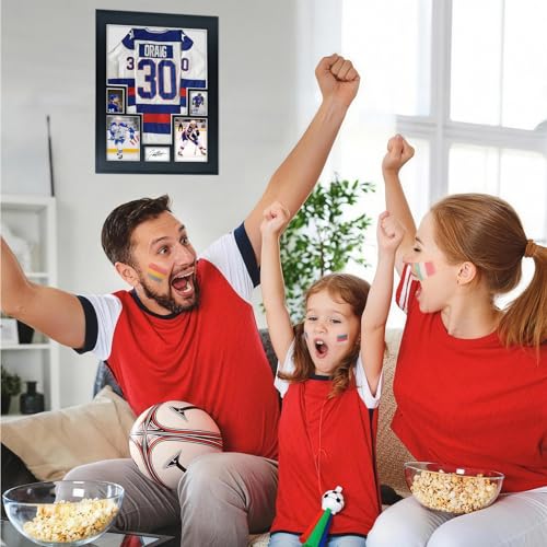 2 Pack Aluminum Jersey Display Frame Case Large Shadow Box Jersey Frame with Photo Slots 98% UV Protection Clear Acrylic for Football, Hockey, Basketball, Baseball Shirt Ideal Gift for Sports Fans - color: 2 Pack Jersey Frame