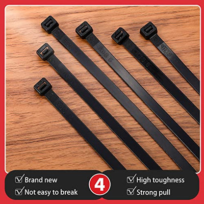 Shappy 50 Pcs Zip Ties Heavy Duty Strong Large Cable Wire Ties Zip Industrial Sturdy Wire, Awnings Tying Branches Bundling of Crops Fixed Water Pipes(40 Inch,Black) - color: Black, size: 40 inch