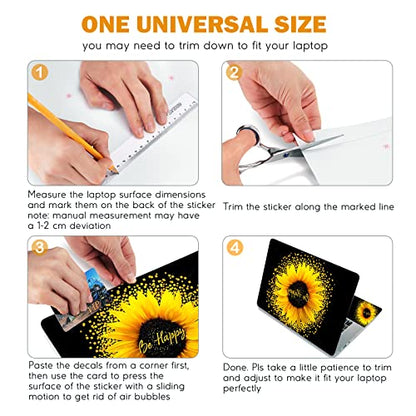 DINKY Laptop Skin Sticker Decal, 12" 13" 13.3" 14" 15" 15.4" 15.6 inch Laptop Universal Reusable Vinyl Skin Stickers Cover Art Decal Notebook PC Personalized Protector-Sunflower - color: Sunflower