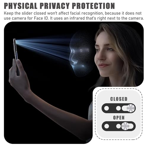 Front Camera Cover Compatible for iPhone 17 Pro /17 Pro Max with Rear Lens Cover,Protect Privacy and Security But Not Affect Facial Recognition(2Pack)-2025 Updated Version-Silver - size: 17 Pro Max/17Pro-Silver