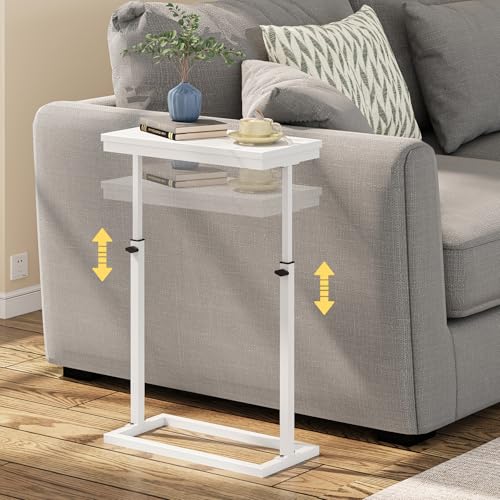 TUTOTAK End Table, Side Table, Tall Couch Table, Sofa Table, Living Room, Bedroom,White TB01BW083 - color: White, size: 1 Pack, style: Ordinary