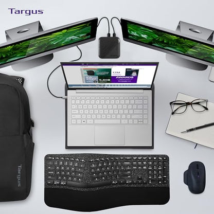 Targus 17 Inch Dual Fan Lap Chill Mat - Soft Neoprene Laptop Cooling Pad for Heat Protection,Fits Most 17" Laptops and Smaller - USB-A Connected Dual Fans for Heat Dispersion (AWE55US),(Pack of 8) - size: Tilted (Pack of 8)